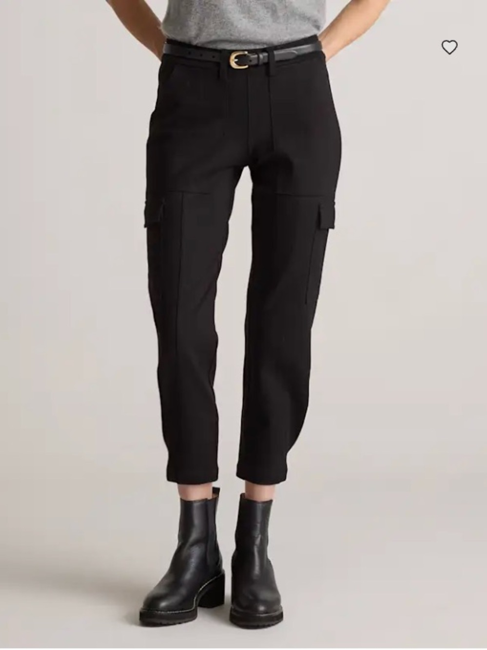 Quince Ultra-stretch Ponte Tapered Cargo Pants size small - Picture 3 of 6